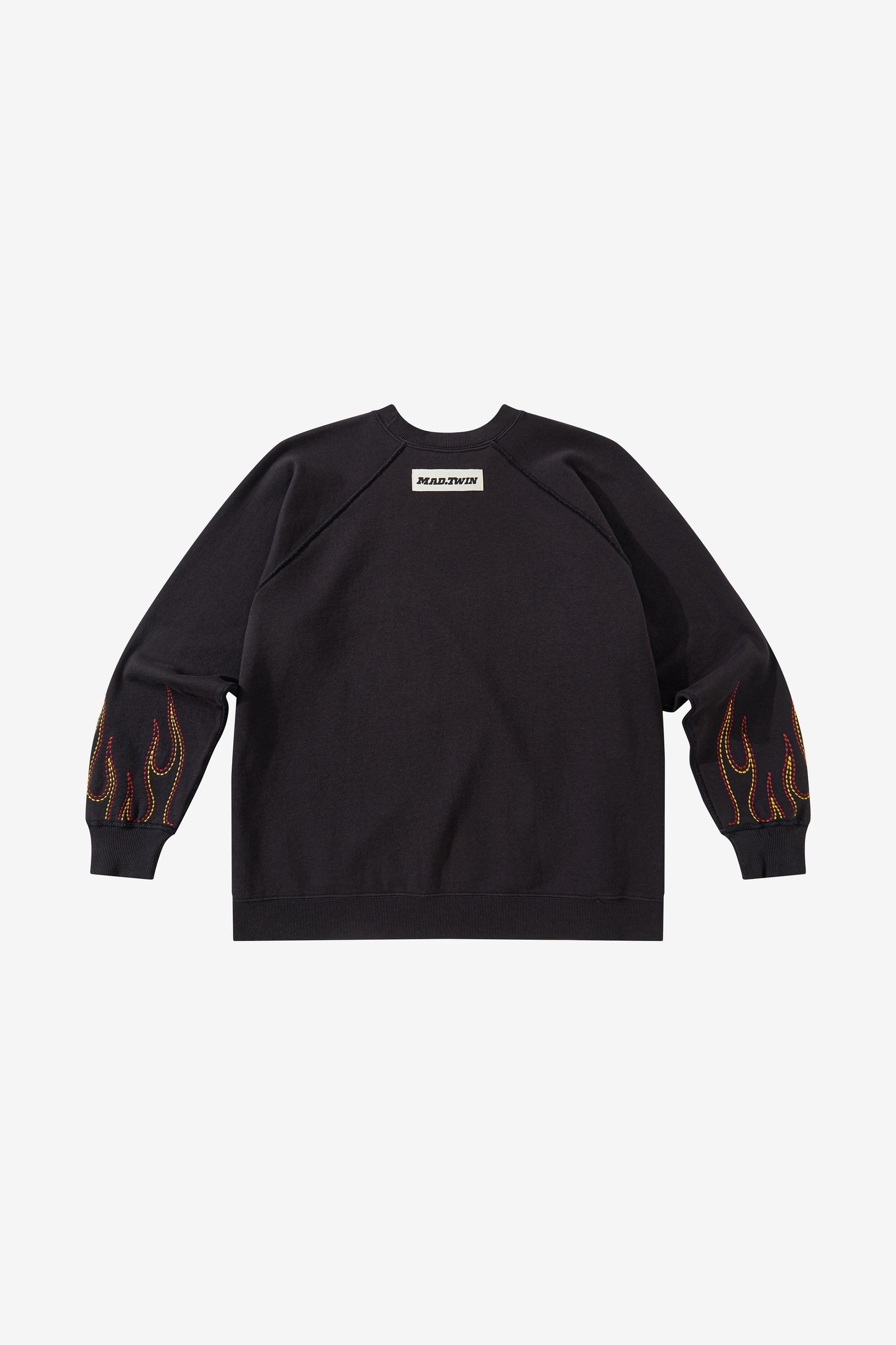 FLAME.CREW in heavy loopback fleece with a broken-in vintage wash